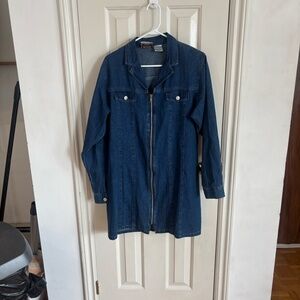 Vintage 90s Nevada long sleeve zip up denim dress * accepting offers
